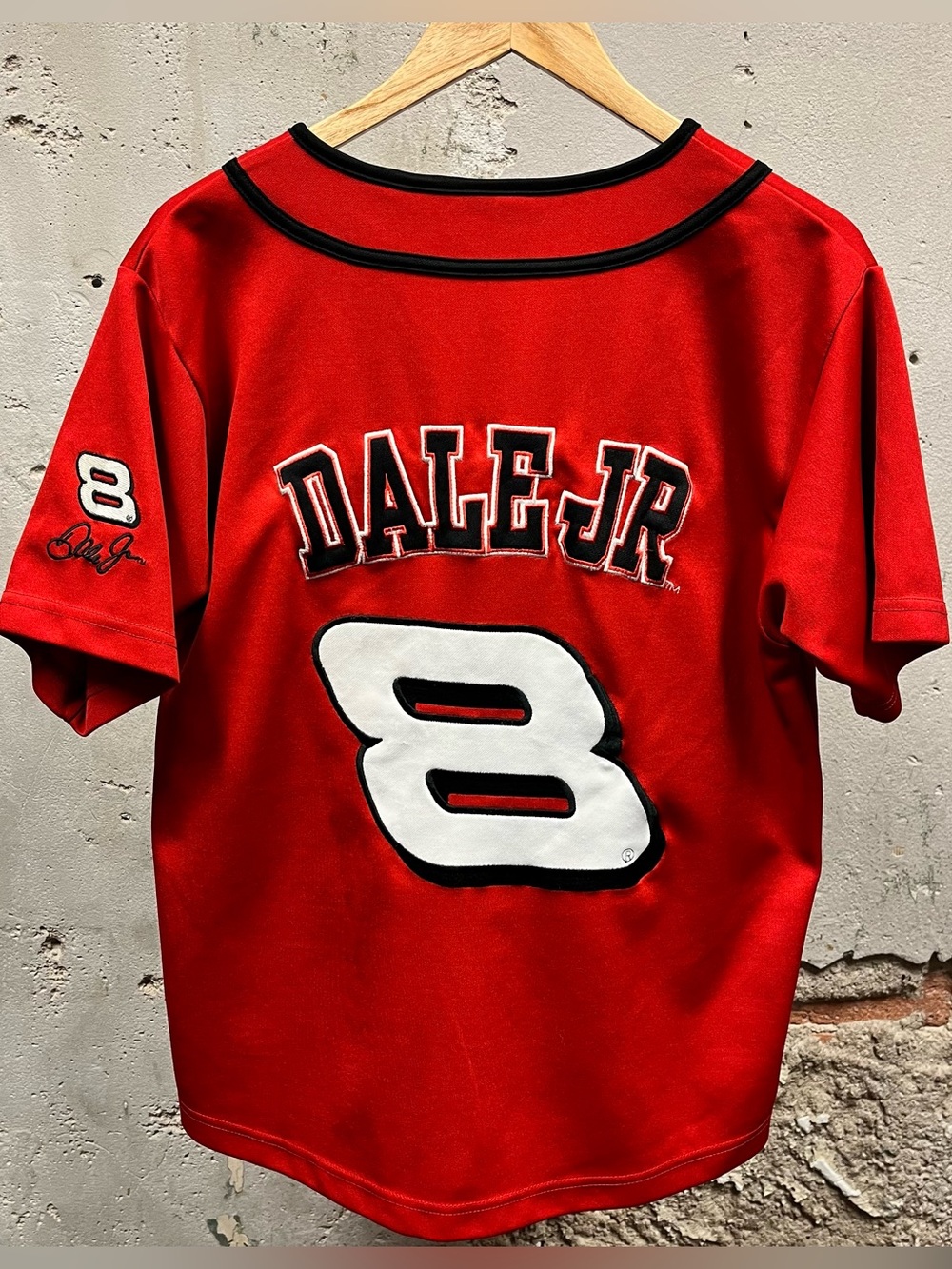 Vintage Y2K Winners Circle Dale Earnhardt Jr. Red Jersey Button Down Shirt 90s